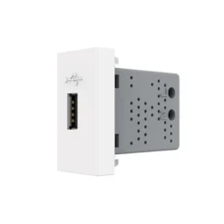 Conector USB blanco para mecanismo de empotrar LIVOLO