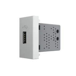 Conector USB gris para mecanismo de empotrar LIVOLO