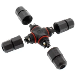 Conector X IP68, 100mm, Ø10-6mm, 3 cables 0.5-2.5mm2, 16A