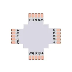 Conector X para tiras RGBW 5 Pin - 12mm