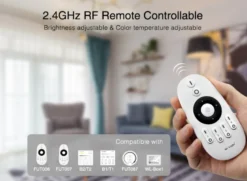 Controlador CCT blanco dual mini RF 4 zonas 12A