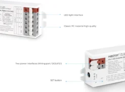 Controlador E2 - 2.4G RF, DC12-24V, 12A, 2 en 1 monocolor + CCT