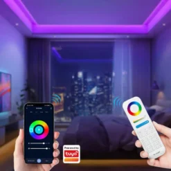 Controlador E3 - WiFi + 2.4G RF + Bluetooth, DC12-24V, 12A, 3 en 1, RGB+RGBW+RGBCCT