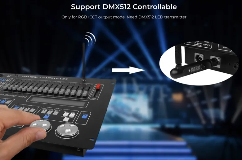 Controlador E3 - WiFi + 2.4G RF + Bluetooth, DC12-24V, 12A, 3 en 1, RGB+RGBW+RGBCCT