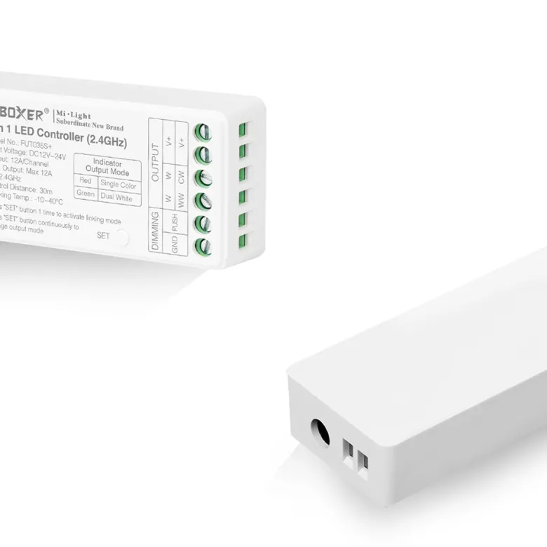 Controlador 2.4G RF, DC12-24V, 12A, 2 en 1 monocolor + CCT + mando