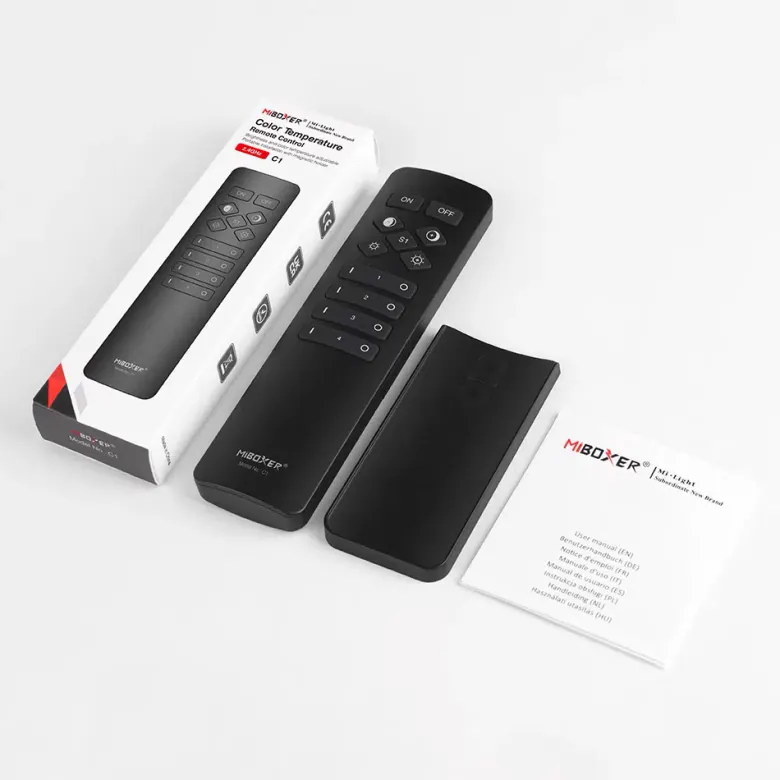 Controlador 2.4G RF, DC12-24V, 12A, 2 en 1 monocolor + CCT + mando C1