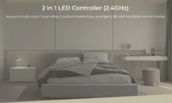 Controlador 2.4G RF, DC12-24V, 12A, 2 en 1 monocolor + CCT, bajo consumo