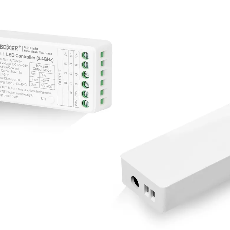 Controlador 2.4G RF, DC12-24V, 12A, 3 en 1 RGB+RGBW+RGBCCT