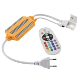 Controlador IR tira led 220V RGB 1500W, IP67, conectores rápidos
