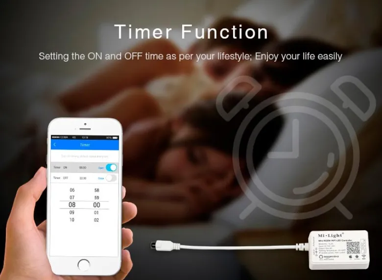 Controlador MINI RGBW para Tiras LED, Alexa Voice Control