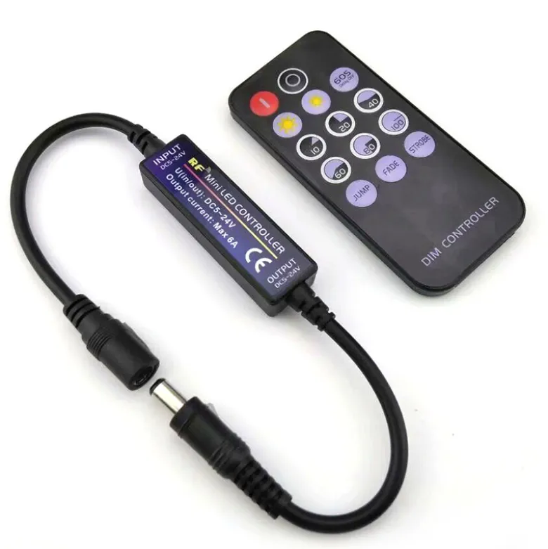 Controlador RF Mini tira LED monocolor + mando