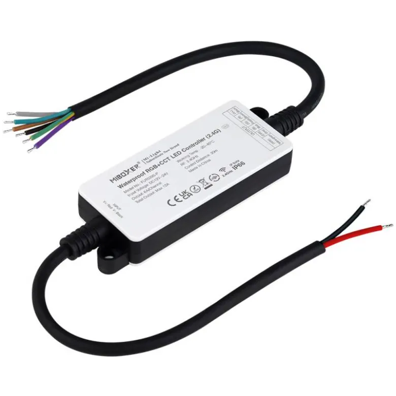 Controlador RGB+CCT 2.4G DC12-24V 12A, IP66