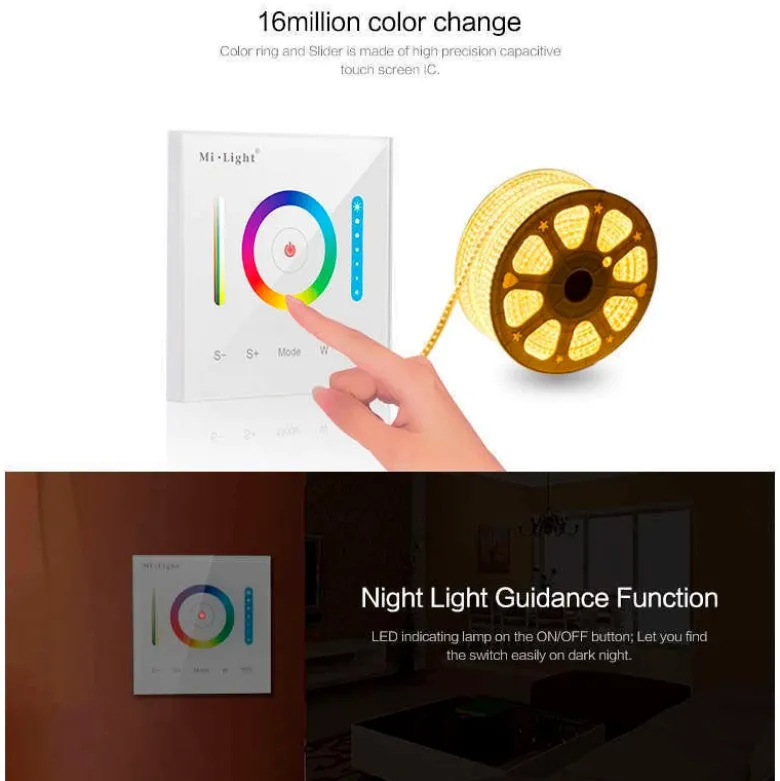 Controlador RGB/RGB+CCT táctil empotrable P3
