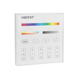 DALI panel táctil DT8 3 en 1, (Dimming, RGB, RGBW, RGB+CCT), 4 zonas/grupos