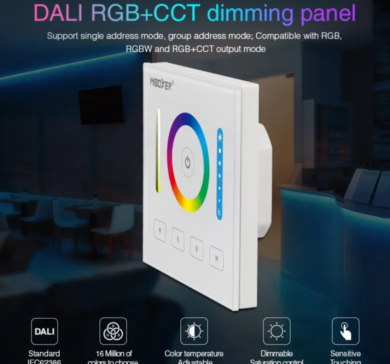 DALI panel táctil RGB+CCT