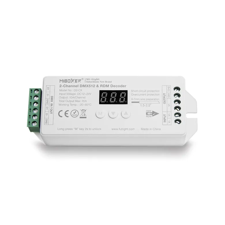 Decoder DMX512-RDM, CCT, 20A, 2.4Ghz RF