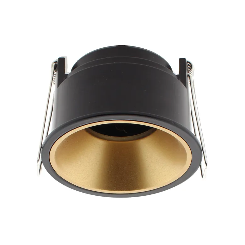 Downlight Led MOS UGR17 Round, 7W, negro/dorado