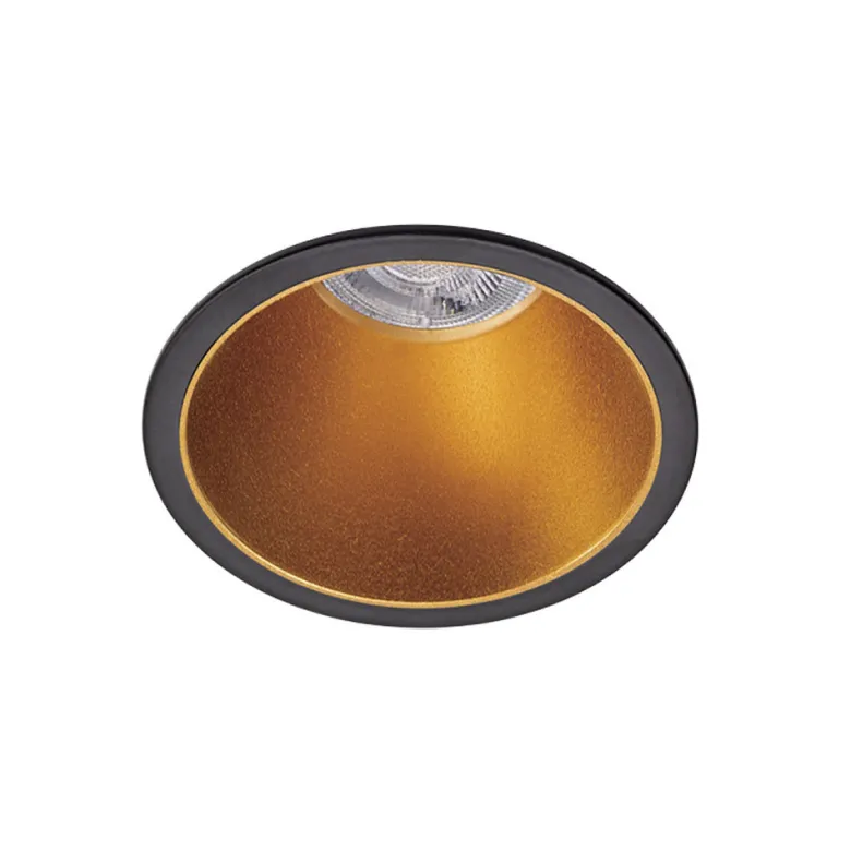 Downlight Led MOS UGR17 Round, 7W, negro/dorado