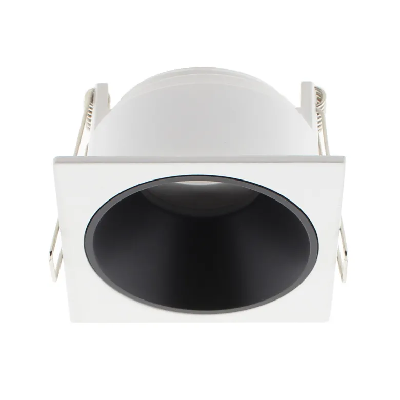 Downlight Led MOS UGR17 Square, 7W, blanco/negro cromo