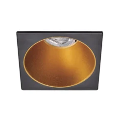 Downlight Led MOS UGR17 Square, 7W, negro/dorado