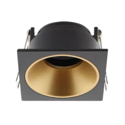 Downlight Led MOS UGR17 Square, 7W, negro/dorado