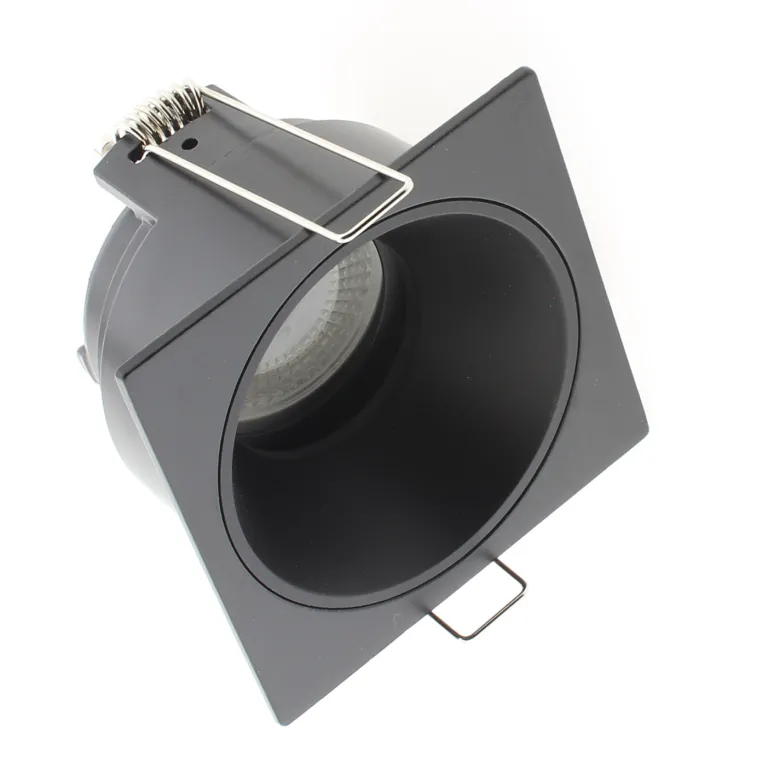 Downlight Led MOS UGR17 Square, 7W, negro/dorado