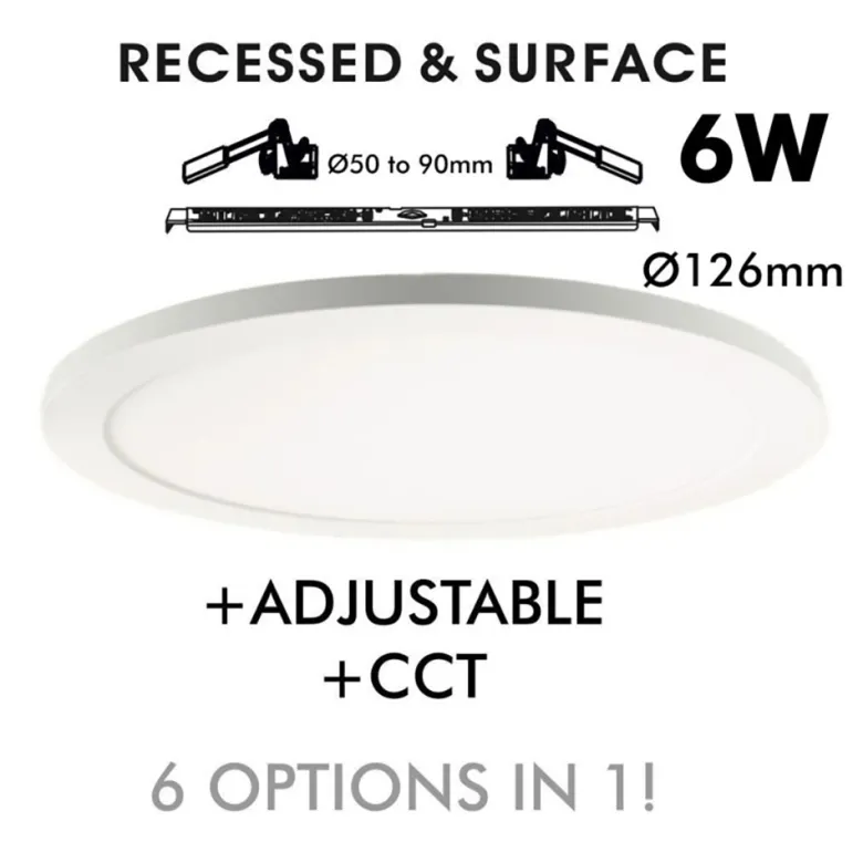 Downlight / Plafón Led BOL, 6W, LUMILED Chip, CCT ajustable