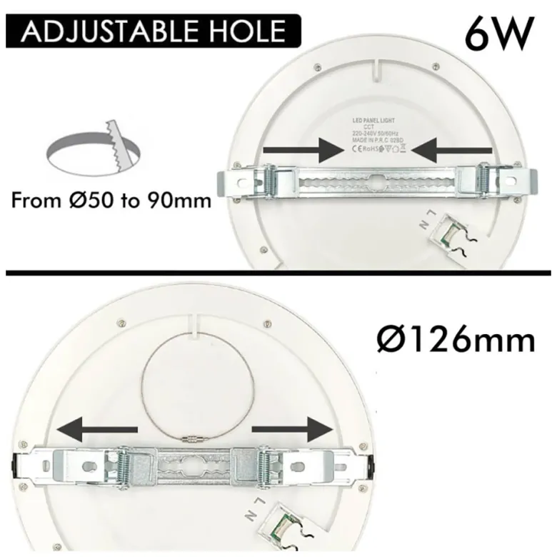 Downlight / Plafón Led BOL, 6W, LUMILED Chip, CCT ajustable