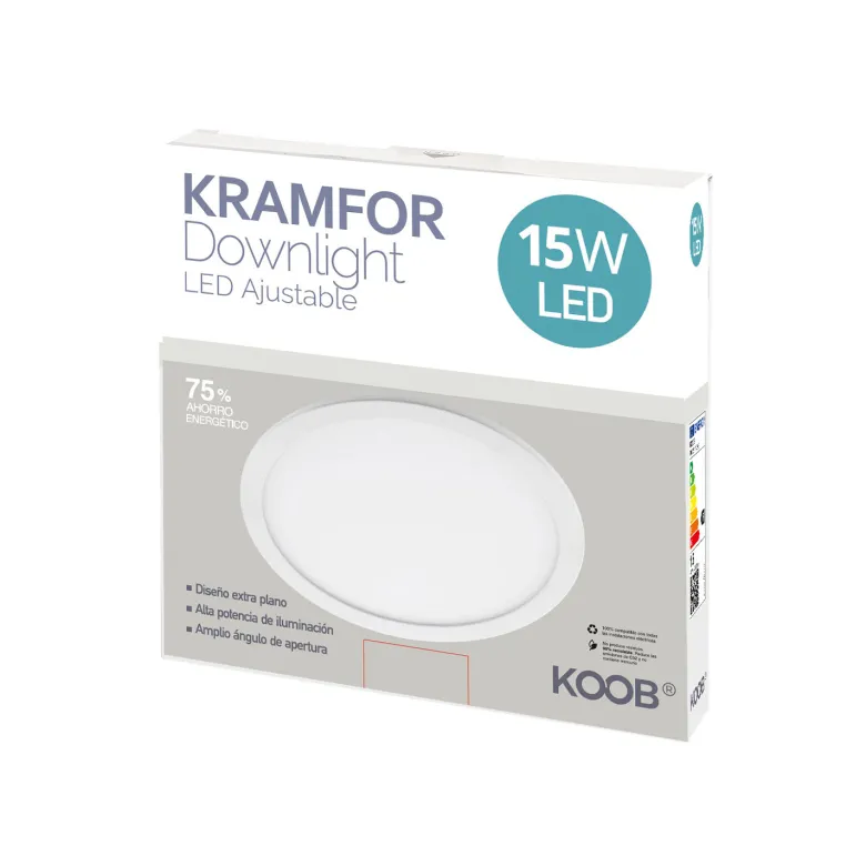 Downlight / Plafón Led KRAMFOR EPISTAR 15W Ajustable