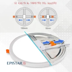 Downlight / Plafón Led KRAMFOR EPISTAR 15W Ajustable