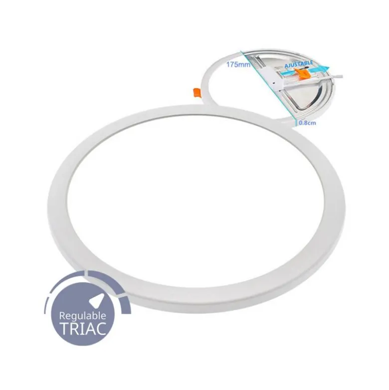 Downlight / Plafón Led KRAMFOR EPISTAR 15W Ajustable, Triac regulable