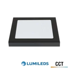 Downlight / Plafón Led KUB, 18W, LUMILED Chip, CCT ajustable, negro