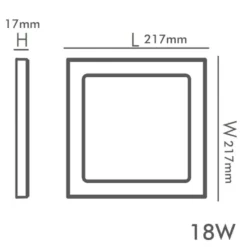 Downlight / Plafón Led KUB, 18W, LUMILED Chip, CCT ajustable, negro