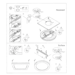 Downlight / Plafón Led KUB, 18W, LUMILED Chip, CCT ajustable, negro