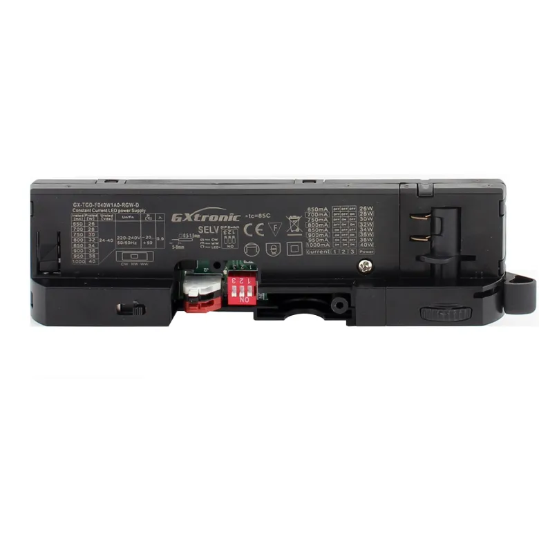 Driver LED ROMA/SAMOS, 40W-26W, negro, trifásico