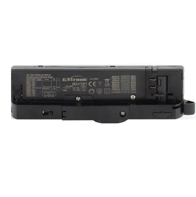 Driver LED ROMA/SAMOS, 40W-26W, negro, trifásico