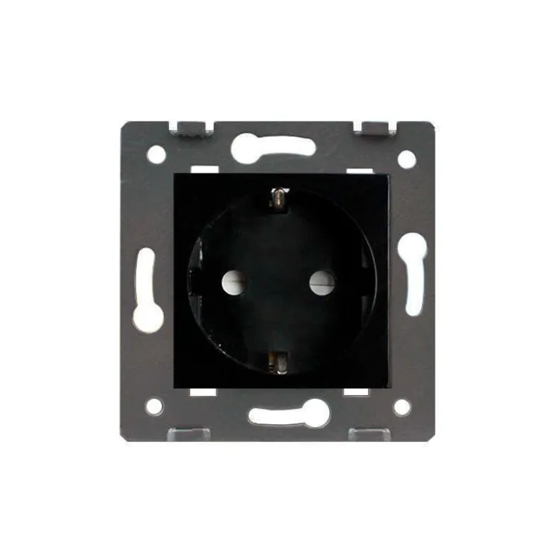 Enchufe EU 16A tipo Schuko, negro LIVOLO