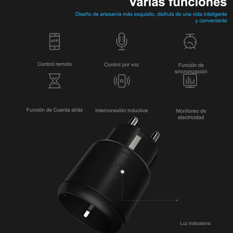 Enchufe LIVOLO WiFi Multifunción 220V - 16A, Alexa / Google Home