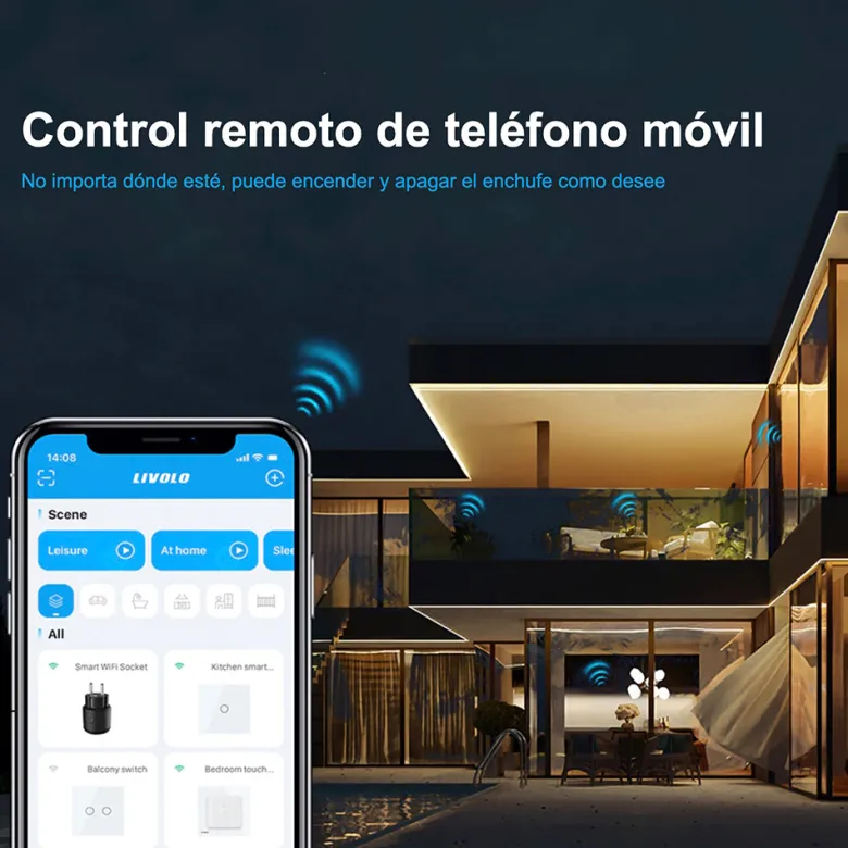 Enchufe LIVOLO WiFi Multifunción 220V - 16A, Alexa / Google Home