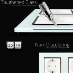 Enchufe Schuko doble EU 16A, frontal blanco LIVOLO