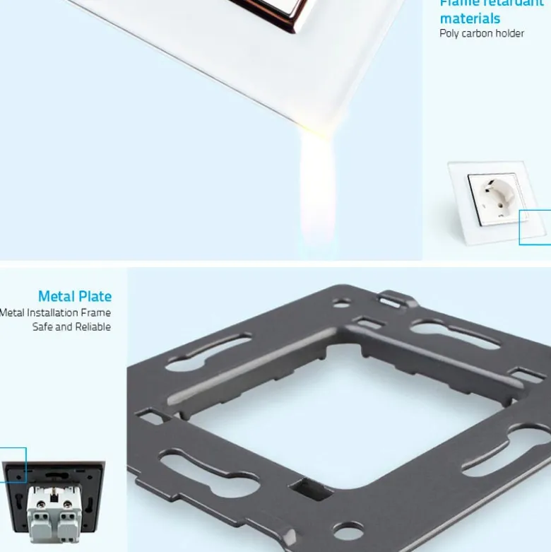 Enchufe Schuko EU 16A, frontal blanco LIVOLO