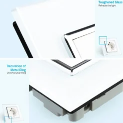 Enchufe Schuko EU 16A, frontal blanco LIVOLO