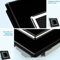 Enchufe Schuko EU 16A, frontal negro LIVOLO