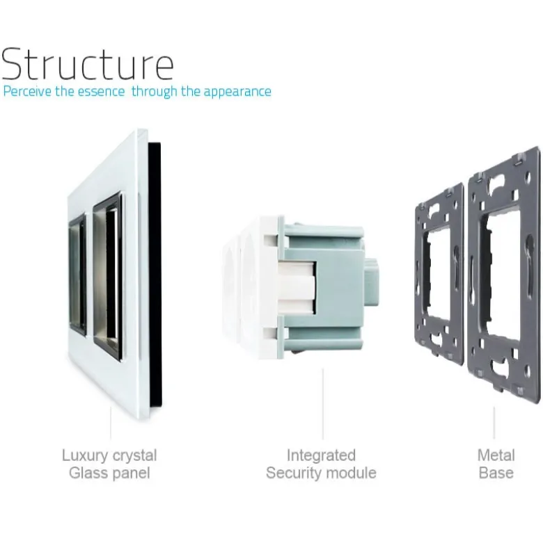 Enchufe Socket doble EU 16A, frontal gris LIVOLO