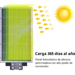 Farola LED Solar URBAN 200W, 3,2V / 15000mAH
