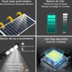 Farola LED Solar URBAN 90W, 3,2V / 10000mAH