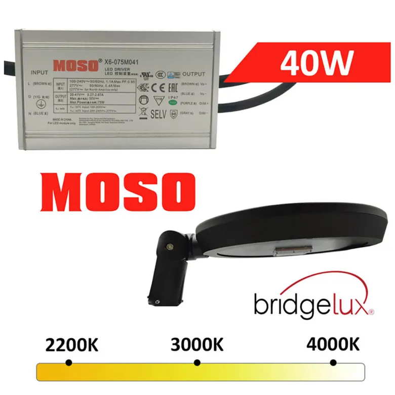 Farola LED 40W EUROCITY, 75x150°