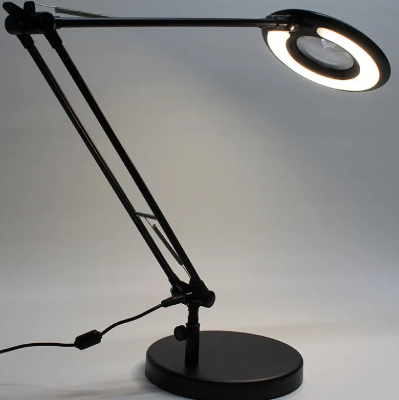 Flexo Led BRESSLO LUPA articulado, negro