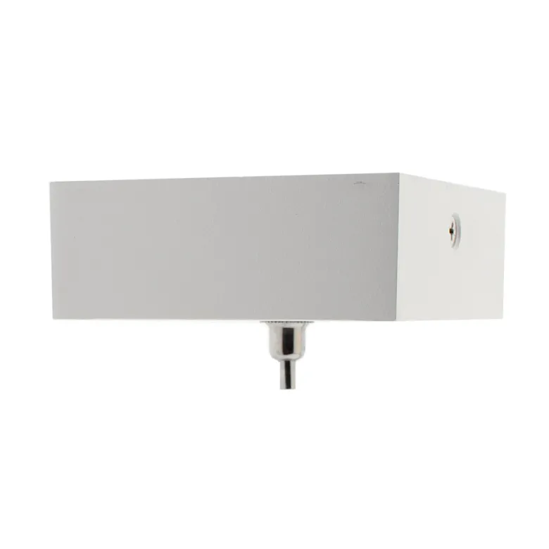 Florón cuadrado blanco, 80x80mm, Ø3mm