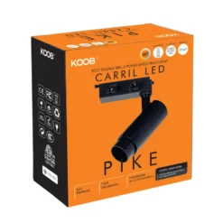 Foco carril Monofásico PIKE RAIL LED 7-9-12-15-20W, 3CCT, 15º-60º, negro